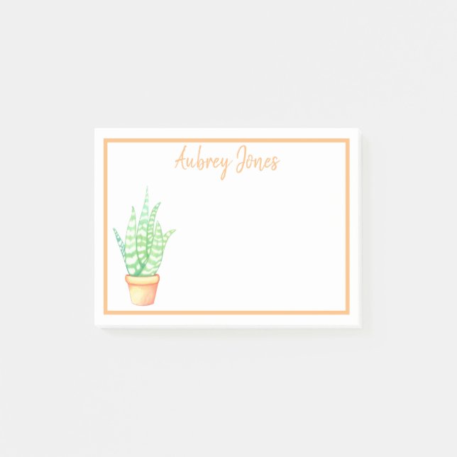Cute Poged Succulent | PERSONLIG Post-it Block (Framsida)