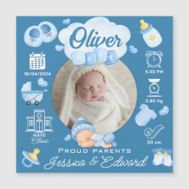 Cute Pojke födelsetal - blått nytt modernt