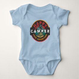 Cute pojke lycklig camper ord art t shirt