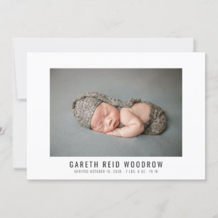 Cute Pojke Photo Collage Birth Notice
