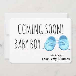 Cute pojke skor kommer snart att bli blå Gravid Meddelande