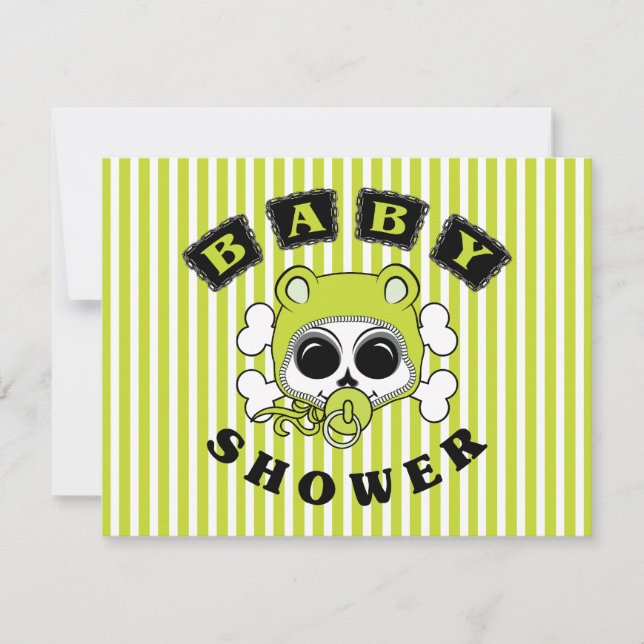 Cute Pojke Skull - grönt kalk (Framsida)