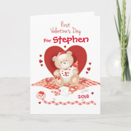 Cute Pojke Teddy den 1:a Helgkort
