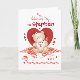 Cute Pojke Teddy den 1:a Helgkort
