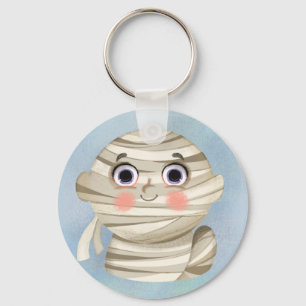 Cute-pojken i en Papper plåt av typen Mummy Hallow Nyckelring