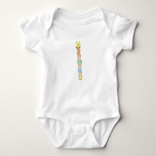 Cute Pokémon Baby Bodysuit, Pokemon Bodysuit T Shirt (Framsida)