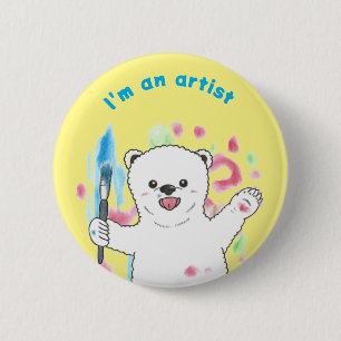 Cute Polar är försedd med färgstark Roligt Konstnä Knapp