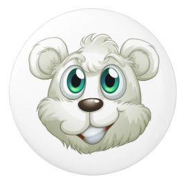 Cute Polar Bear Ceramic Knobs Knopp