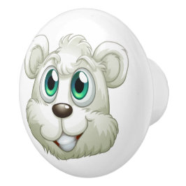 Cute Polar Bear Ceramic Knobs Knopp