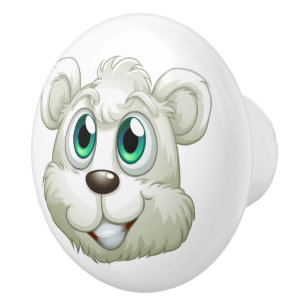 Cute Polar Bear Ceramic Knobs Knopp