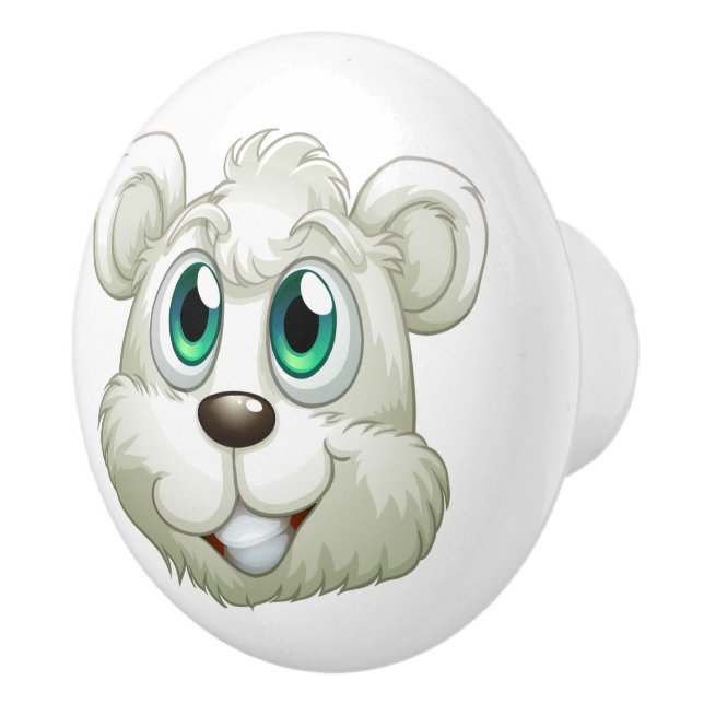 Cute Polar Bear Ceramic Knobs Knopp (Höger)