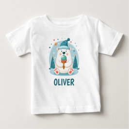 Cute Polar Bear Chillin med iskräm T Shirt