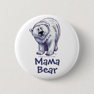 Cute Polar Bear för Mamma Knapp