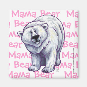 Cute Polar Bear för Mamma Magnet