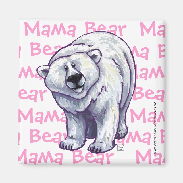 Cute Polar Bear för Mamma Magnet (Framsidan)