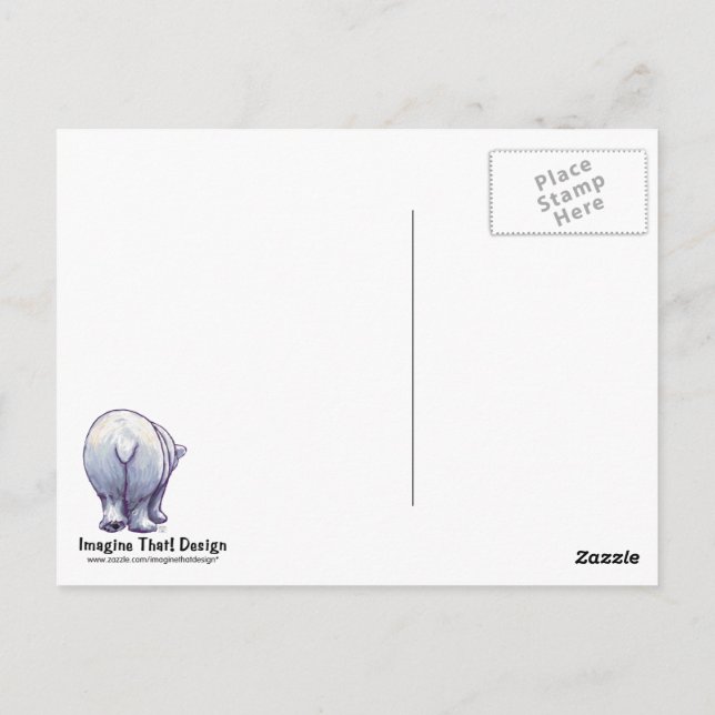 Cute Polar Bear för Mamma Vykort (Baksida)