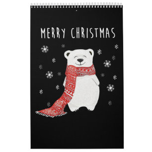 Cute Polar Bear God jul Julafton Kalender