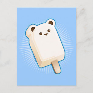 Cute Polar Bear Ice Cream Pub Vykort