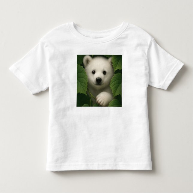 “Cute Polar Bear Kids T-Shirt – Winter Animal Tee (Framsida)