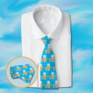 Cute Polar Bear Mönster Neck Tie Slips