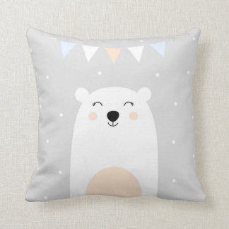 Cute Polar Bear Nursery Cushion Kudde