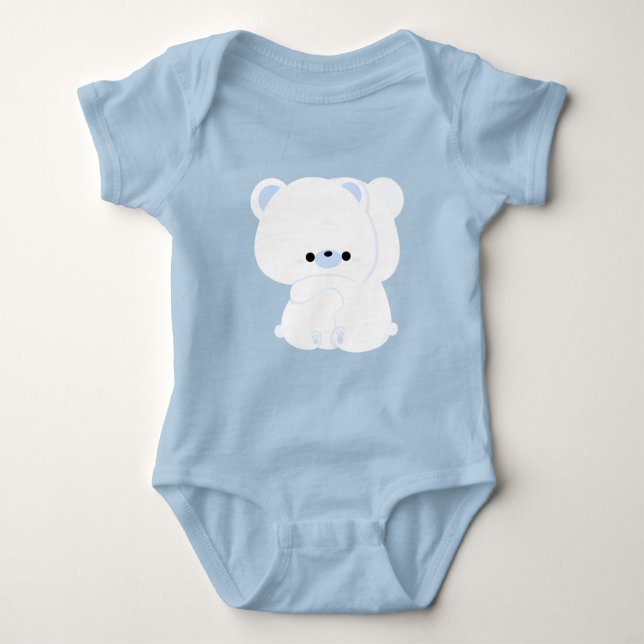 Cute Polar Bear par T Shirt (Framsida)