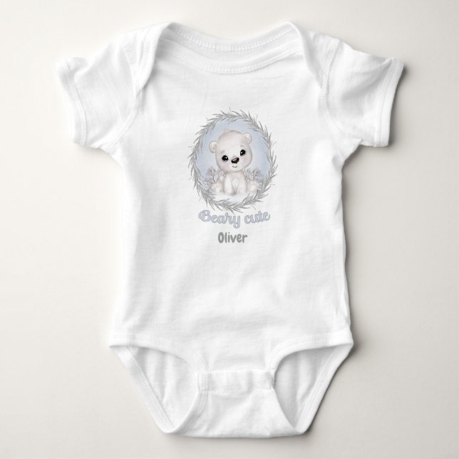 Cute Polar Bear pojke Personlig T Shirt (Framsida)
