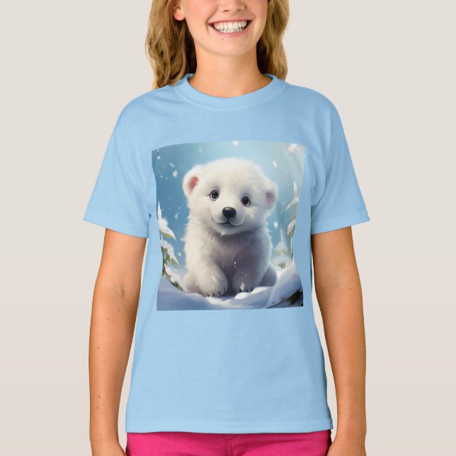 Cute Polar Bear T Shirt - Cute Animal Shirts (Framsida)