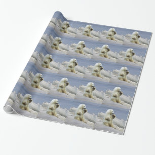 Cute Polar Bear Unge och Arktisk is Presentpapper