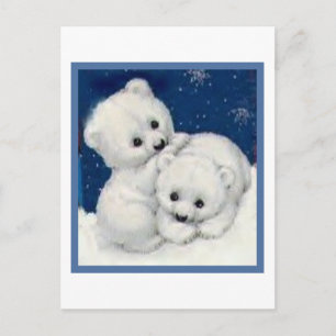 Cute Polar Bear Unge Vykort