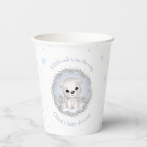 Cute Polar Bear White Winter Boy Shower