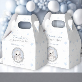 Cute Polar Bear White Winter Boy Shower Presentaskar