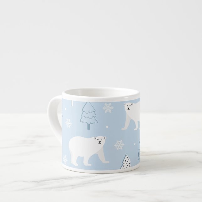 Cute Polar Bears Espressomugg (Framsida vänster)
