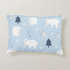 Cute Polar Bears Prydnadskudde