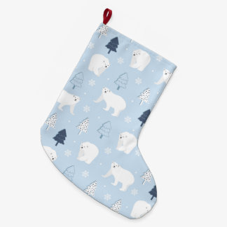 Cute Polar Bears Stor Julstrumpa