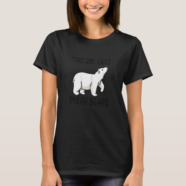Cute Polar Bears Wildlife Nature Wilderness T Shirt (Framsida)
