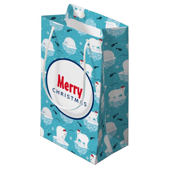 Cute Polar björn i jultomten Mönster (Framsidan Vinklad)