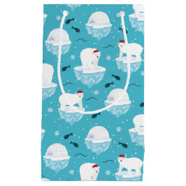 Cute Polar björn i jultomten Mönster