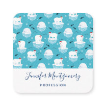 Cute Polar björn i jultomten Mönster