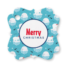 Cute Polar björn i jultomten Mönster