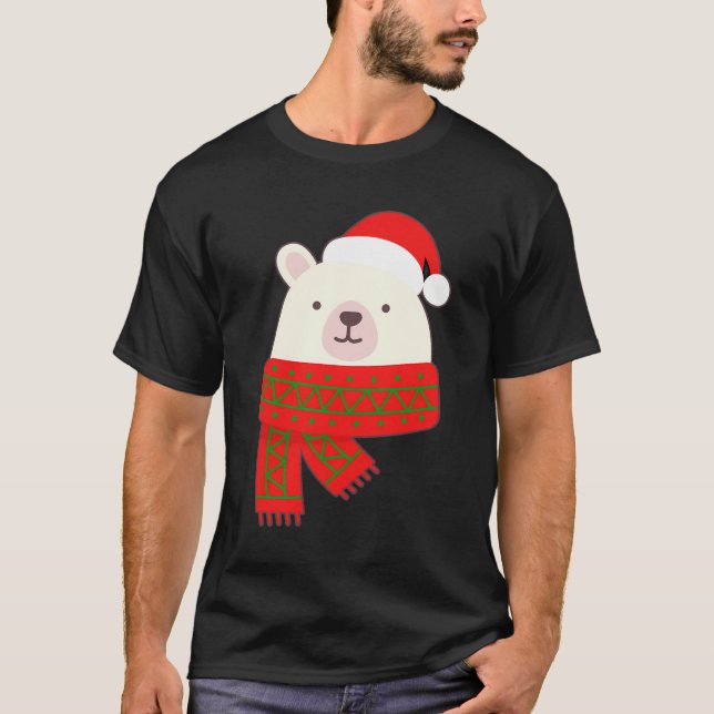 Cute Polar Björn jul - julklapp T Shirt (Framsida)