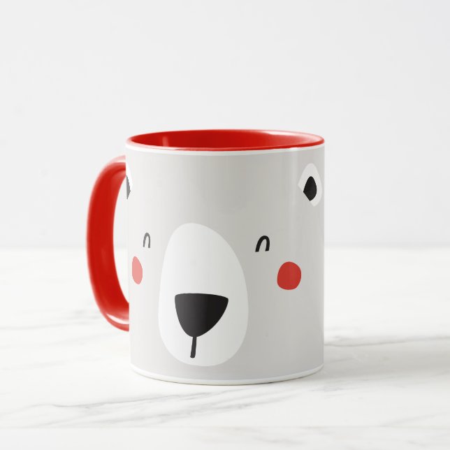 Cute polar björnar personlig barn mugg (Framsida vänster)