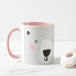 Cute polar björnar personlig barn mugg<br><div class="desc">Frestiös,  söt penguin personlig med namn och barnens första design.</div>