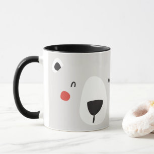Cute polar björnar personlig barn mugg