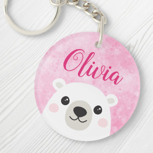 Cute polar med eget namn rosa