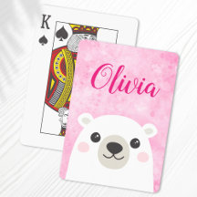 Cute polar med eget namn rosa