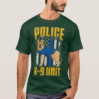 Cute Police K9 Unit Costume Thin Blue Line Hund T Shirt