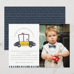 Cute Police Rädding Kids Photo any age Birge Tack Kort