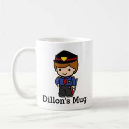 Cute Polisman med baton Kaffemugg