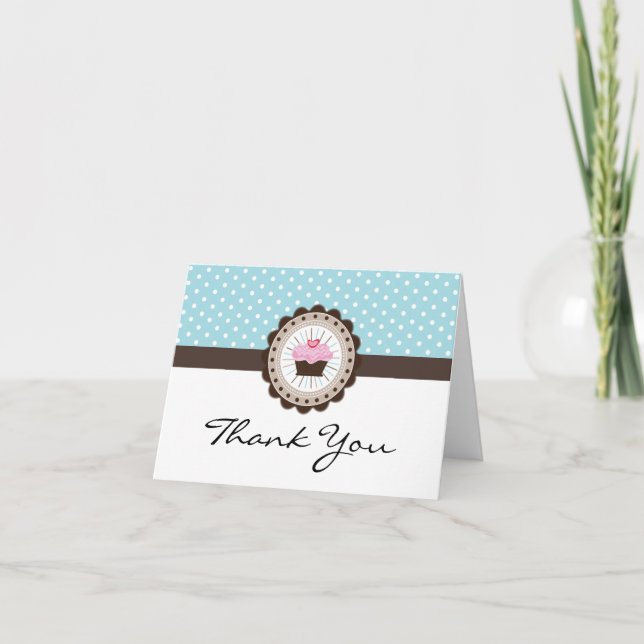 Cute Polk a Dot Cuppie - tackkort (Framsida)